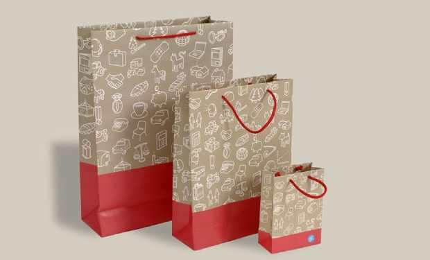 paper bags with handles wholesale - rope handle