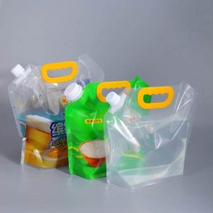 5 liter gallon storage foldable portable hiking ldpe drinking containers packaging spout pouch water plastic bag 1