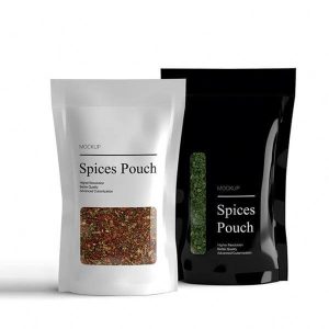 clear window spices seasoning packaging bag custom printing paper stand up pouch food packing bags for seasoning 1