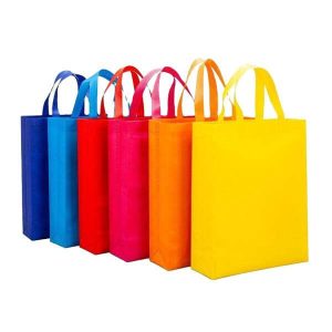 custom high quality cheap printed logo grocery promotion non woven gift tote reusable bag shopping bags with 4