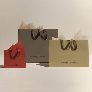 logo personalizzato lusso bolsa de papel sacchetto di carta al dettaglio regalo boutique shopping imballaggio sacchetto di carta per abbigliamento scarpe 1