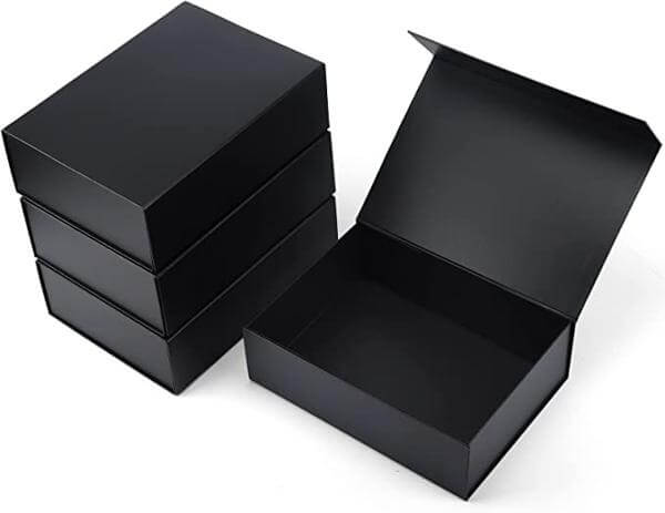 Custom Magnetic Closure Matt Lamination Folding Paper Gift Box with Glossy  Black UV Coating Logo Folded Packaging Storage Boxes Cardboard Shipping Box  - China Gift Box and Custom Box price
