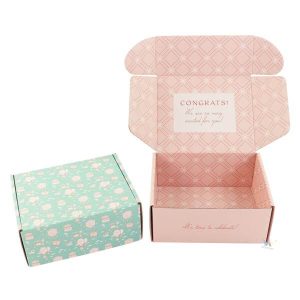 custom printed pink corrugated geschenkbox shipping boxes packaging paper mailer box geschenkboxen 1