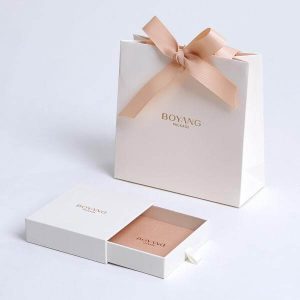 custom printed recyclable jewelry set box personalized paper packaging drawer cardboard jewelry boxes with pouch bag 1
