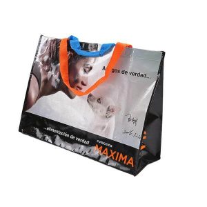 customised promotional recyclable polypropylene pp laminated tote shopping carry non woven fabric bag 1
