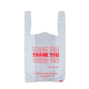 ühekordselt plastist hdpe ldpe t-särk ostukott polüetüleenkott supermarket toidupood jaemüük kott 1