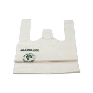 sacs à t-shirt écologiques biodégradables compostables en amidon de maïs 2