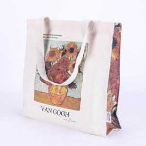 factory hot sale canvas bag oem custom printing shopping bag reusable women canvas tote bag 1