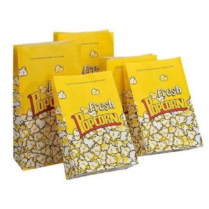 popcornförpackning av livsmedelskvalitet anpassa din logotyp tryck biologiskt nedbrytbart papper popcorn påsarpopulär 3