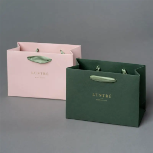 Aangepaste Logo Luxe Bolsa de Papel Paperbag Retail Gift Boutique Shopping verpakking papier zak voor kleding schoenen