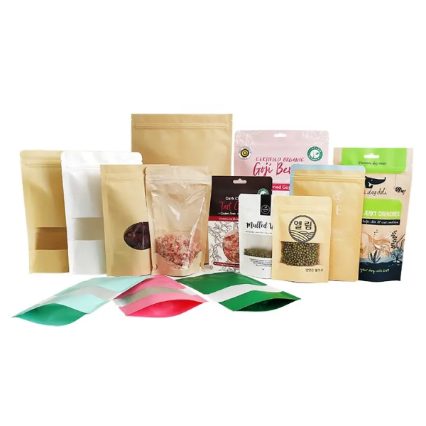 personalized eco friendly brown bolsas de papel vellum food grade craft kraft paper packing bags with custom logo print - 4