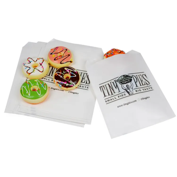 Paper Bags manufacturing Grease Proof Parchment Glassine Wax Packaging Bag for Sandwich Cookie Pastry Food Snack - 4