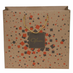 Printing Recycle Gift Matt Kraft Paper Shopping Bag with Cotton Rope Handles