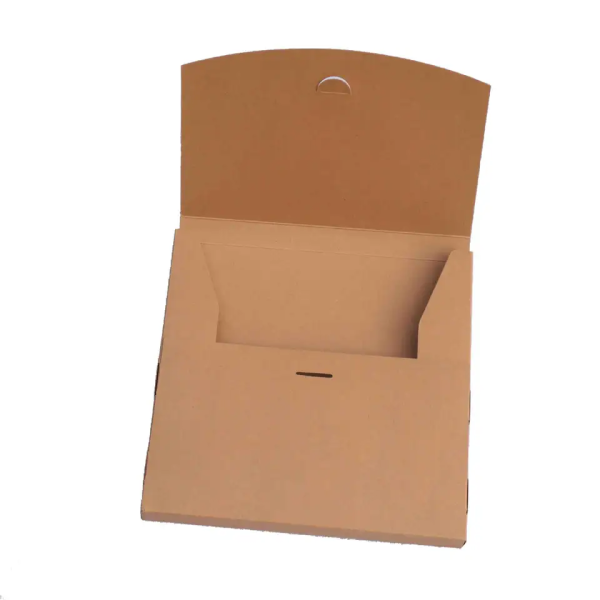 Wholesale Recyclable Die Cut Folder Brown Kraft Paper bag Custom T Shirt clothing Packaging Bag With Logo - 2
