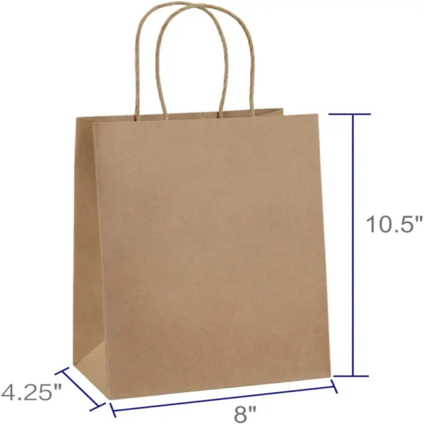 Factory High Quality Cheap Kraft Paper Bags Carrying Bag Print with Handles China Customized Promotion Offset Printing Accept - 2