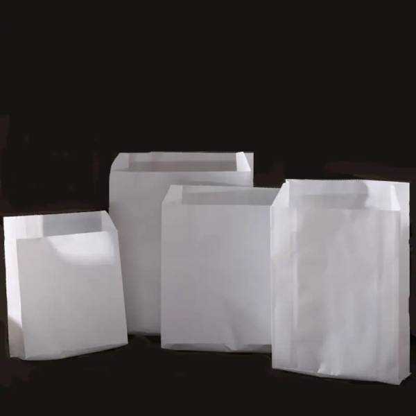 Food Packaging Bags Kraft Sandwich Hot Dog Fast Food Breads Paper Eco-friendly Material Resealable Biodegradable White Heat Seal - 1