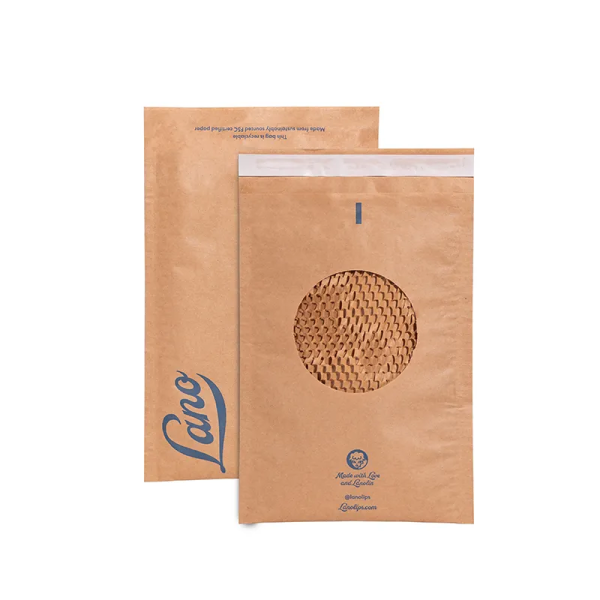 Compostable Honeycomb Padded Kraft Paper Express Envelope Biodegradable Shockproof Mailers Shipping Mailing Bags - 10