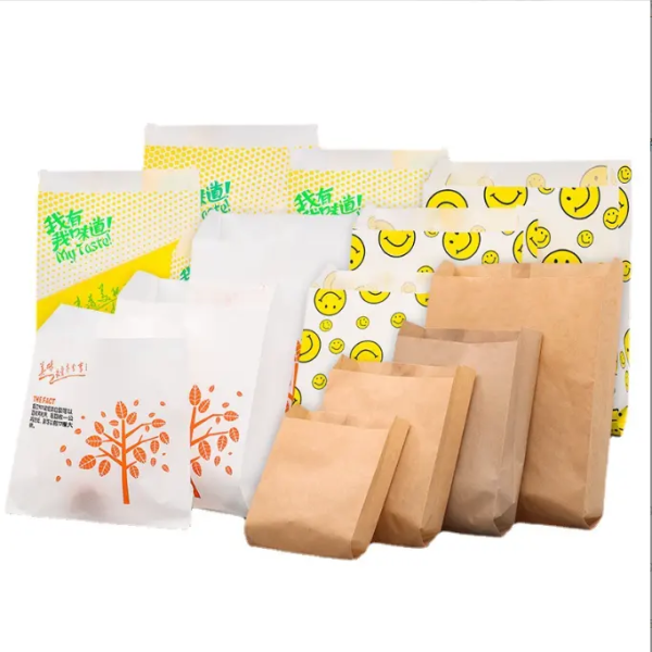 Factory Manufacturer Bakery Food Printed Brown Kraft Bread Packaging Paper Bags With Plastic Window - 3