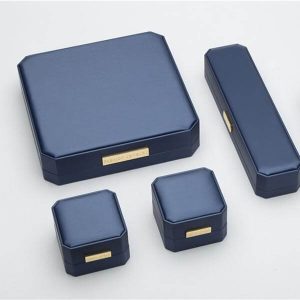 high end custom logo color pu leather jewelry gift packaging set boxes for luxury jewellery 1