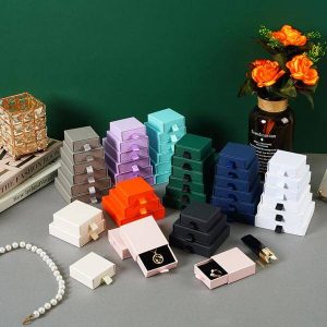 high garde exquisite jewelry box custom jewelry drawer packaging box cardboard jewellery box and bag 2