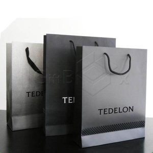 luxury custom printed laminated shopping gift packaging paper bag with your own logo 1