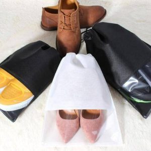 non woven travel shoe storage bags drawstring bag shoe dust bag 4