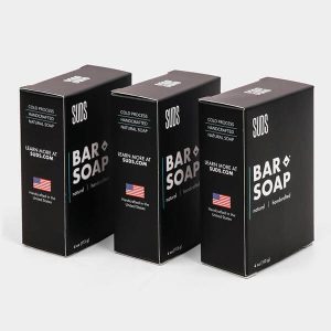 oem benutzerdefinierte Kunst Papier Sojaöl Tinte umweltfreundliche Seife bar Verpackung Box 1