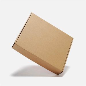 recyclebaar afgedrukt plat gegolfd papier verpakking doos die gesneden vouwen kraft mailer verzending mailing doos karton 1