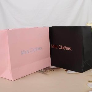 riciclare carta bianca nastro maniglie regalo sacchetto di carta shopping boutique abbigliamento borse con stampa personalizzata proprio logo 6