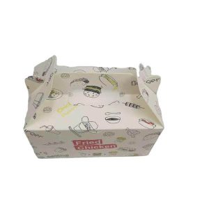 groothandel aangepaste logo witte voedselkwaliteit gebakken kip verpakking doos 3