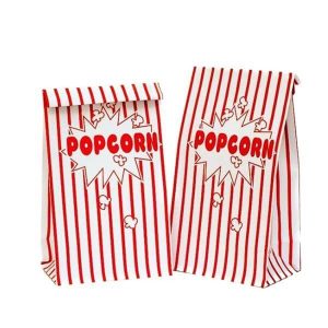 hurtowe niestandardowe drukowane torby papierowe laminowane pe do pakowania popcornu 1