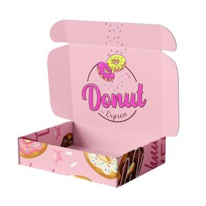 оптовая пользовательская напечатанная коробка пончика упаковывая коробку пончика еды 1