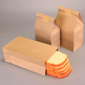 wholesale hot sale food grade customized takeaway bag printed sandwich hot dog packaging brown craft kraft paper bag 1