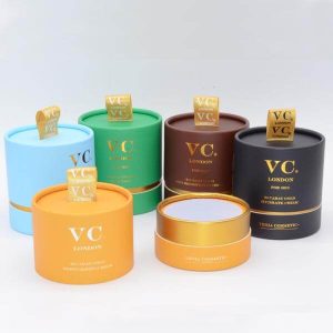 engros luksus runde kosmetiske brugerdefinerede papir parfume emballage kasser rør til kosmetik flasker 1