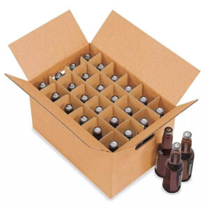 karton z tektury falistej pudełko na wino papierowe pudełko transportowe z 4 6 8 10 12 14 butelkami zmontowane przekładki wkładka 1