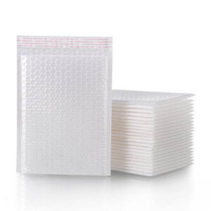 anpassad tryckt färg vadderad postpåse kuvert plast vit poly bubbel mailer wrap fraktväska 8x10 med logotyp för express 1