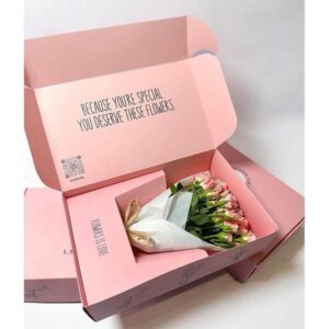 customized printing logo birthday party gift flower box cardboard mailing shipping box for bouquets flower 4