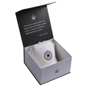 luxury custom black hat shipping box baseball hat magnetic cardboard packaging gift box 1