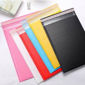 self seal eco friendly large a4 biodegradable black matte shipping package padded envelopes poly mail bag custom bubble mailers 1