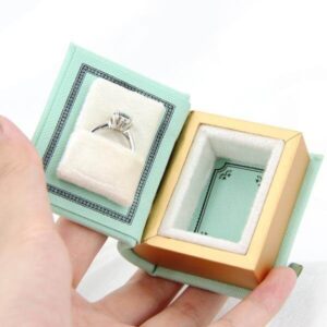 creative design engagement wedding elegant bracelet ring boxes custom logo book shape necklace pendant box jewelry packaging box 1