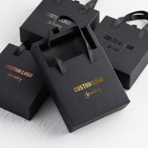 aangepaste logo kartonnen sieraden geschenk tas ketting tekening doos pakket schuiflade papier doos met zwart schuim voor sieraden verpakking 1