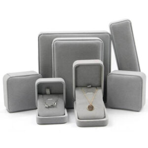 custom logo ring pendant bracelet velvet jewelry box wholesale jewelry organizer gift boxes for jewellery 1