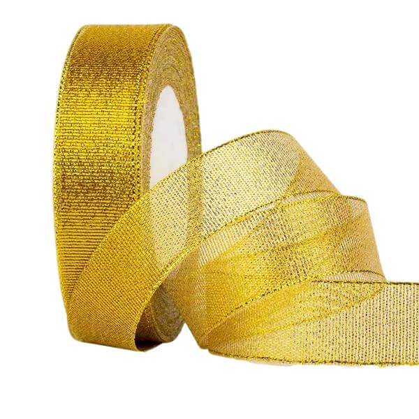 dimensioni diverse 100% poliestere colorato glitter oro e argento metallico nastro decorativo regalo nastri 1