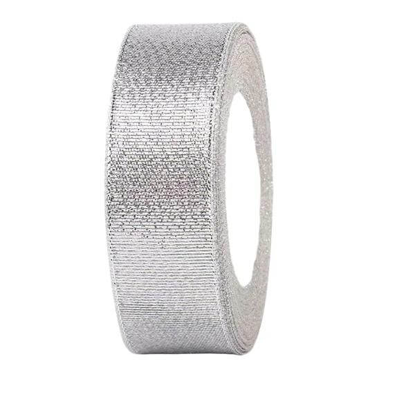 dimensioni diverse 100% poliestere colorato glitter oro e argento metallico nastro decorativo regalo nastri 3