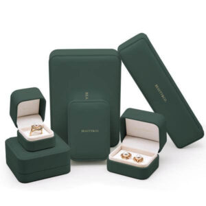 guorui high end wholesale pu leather round corner jewelry packaging box custom logo 1