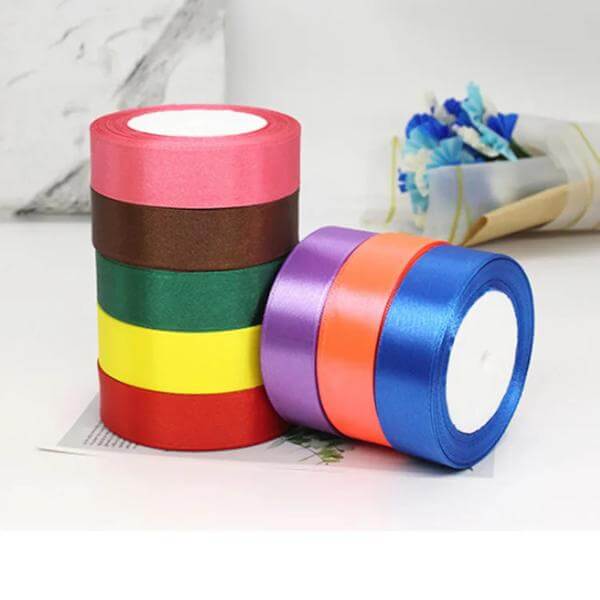 single side double sided solid color 1 inch satin ribbons available white satin ribbon 1