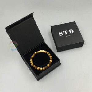 wholesale black custom logo magnetic jewelry bead bracelet gift box 1