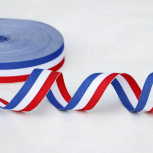 wholesale custom material three colors striped ribbon 1