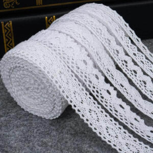 wholesale embroidered flower lace sewing fabric roll white lace ribbon lace 1