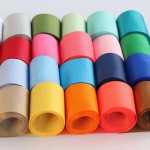 wholesale high quality 38mm 100 yards wide natural dyeing pure color grosgrain ribbon 1